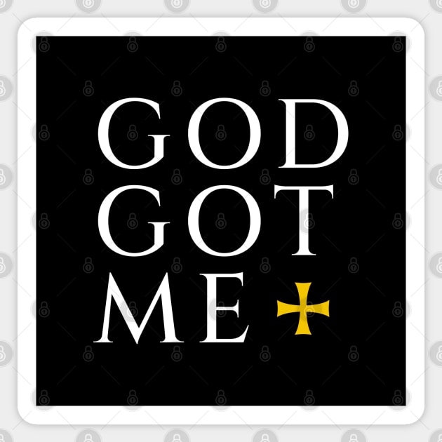 God got me Sticker by aphian